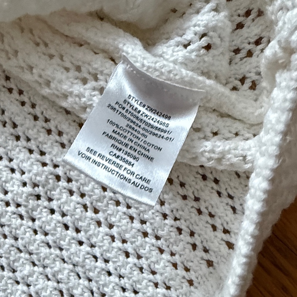 Z Supply Kiami White Crochet Sweater (L) - Picture 6 of 9